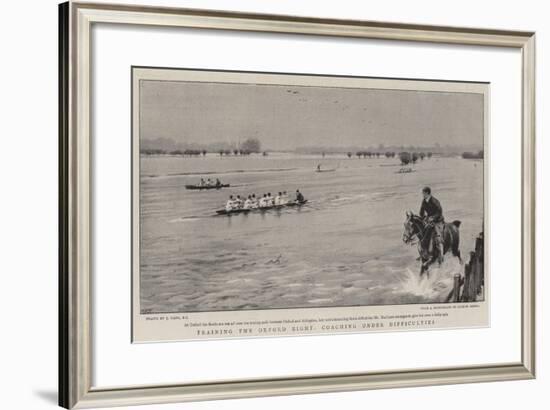 Training the Oxford Eight, Coaching under Difficulties-Joseph Nash-Framed Giclee Print