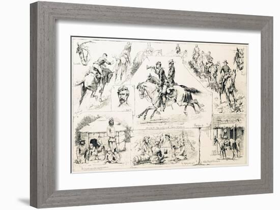 Training United States Troops in Indian Warfare. Frederic Remington.-Frederic Remington-Framed Giclee Print