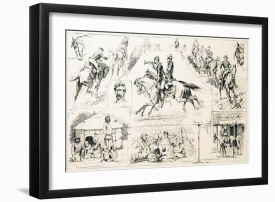 Training United States Troops in Indian Warfare. Frederic Remington.-Frederic Remington-Framed Giclee Print