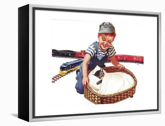 Trains and Chessie!-Guido Gruenwald-Framed Premier Image Canvas