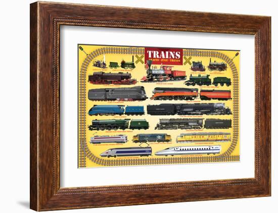 Trains for Kids-null-Framed Art Print