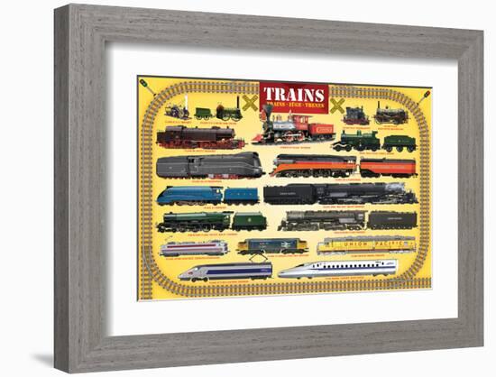 Trains for Kids-null-Framed Art Print