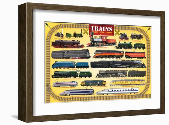 Trains for Kids-null-Framed Art Print