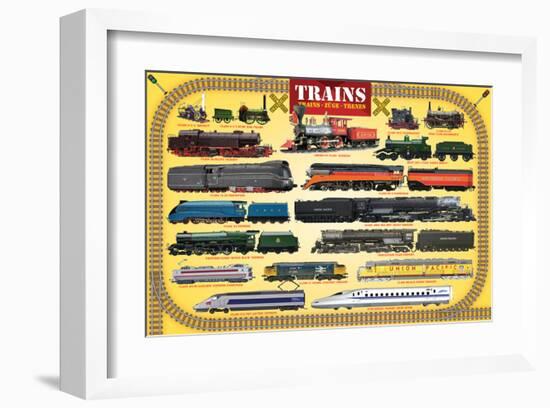 Trains for Kids-null-Framed Art Print