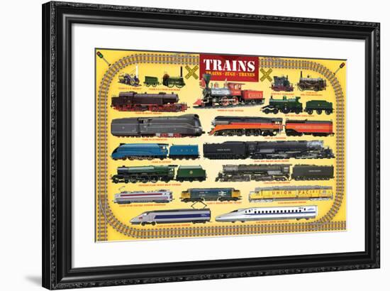 Trains for Kids-null-Framed Art Print