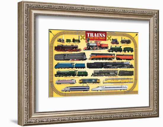 Trains for Kids-null-Framed Art Print