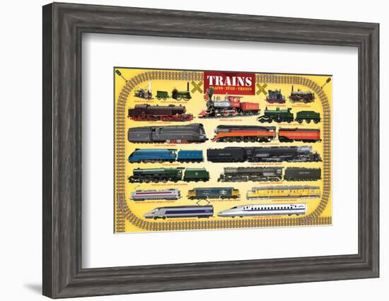 Trains for Kids-null-Framed Art Print