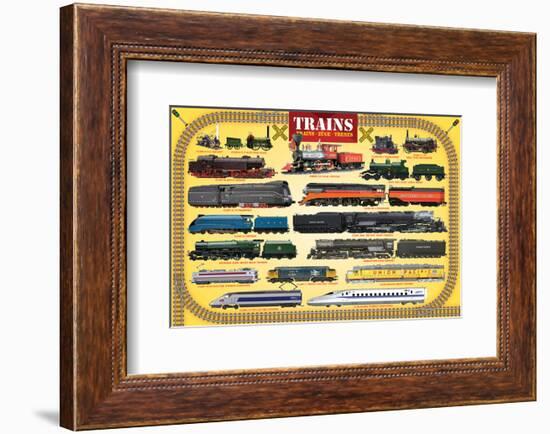 Trains for Kids-null-Framed Art Print