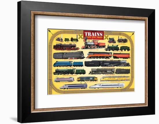 Trains for Kids-null-Framed Art Print