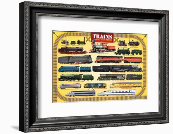 Trains for Kids-null-Framed Art Print