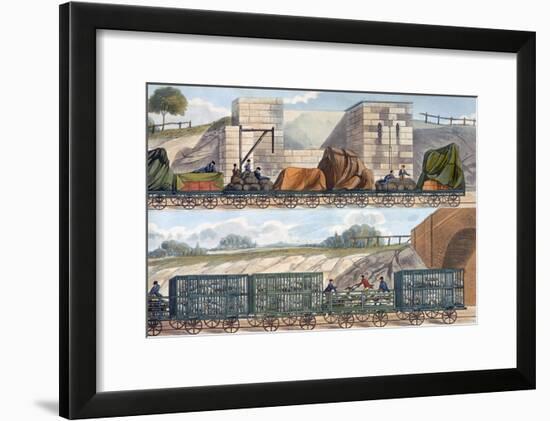 Trains on the Liverpool and Manchester Railway, 1832-1833-SG Hughes-Framed Giclee Print