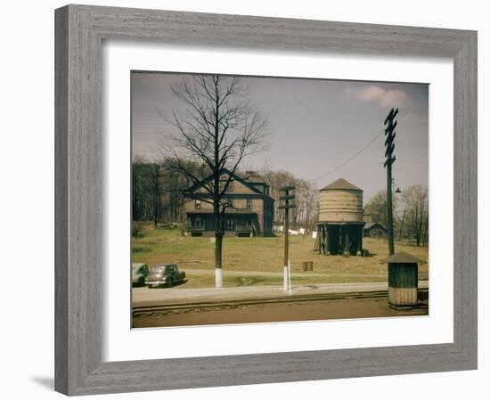 Trainscapes 1950: View from a Train Window-Walker Evans-Framed Photographic Print