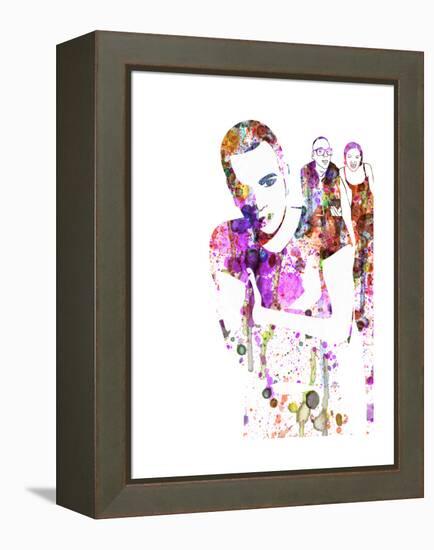 Trainspotting Watercolor 1-Anna Malkin-Framed Stretched Canvas