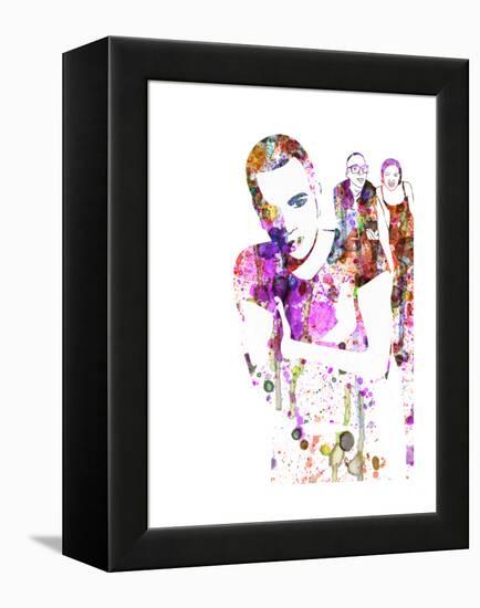 Trainspotting Watercolor 1-Anna Malkin-Framed Stretched Canvas