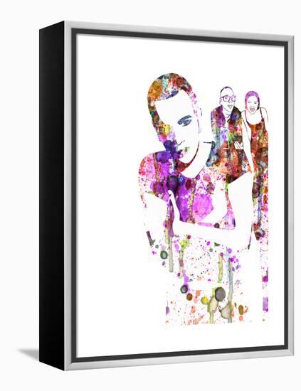 Trainspotting Watercolor 1-Anna Malkin-Framed Stretched Canvas