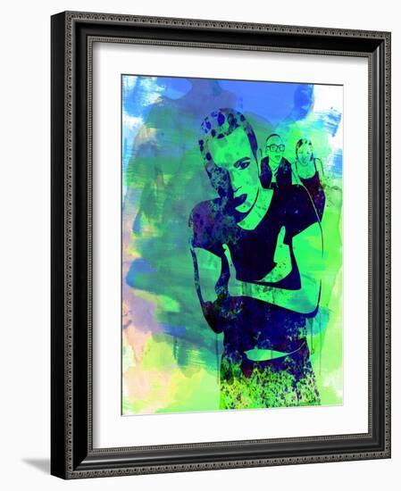 Trainspotting Watercolor 2-Anna Malkin-Framed Art Print