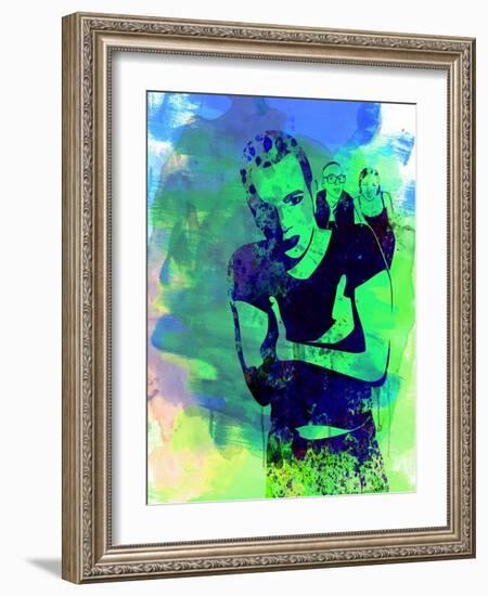 Trainspotting Watercolor 2-Anna Malkin-Framed Art Print