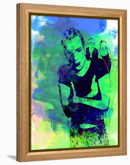 Trainspotting Watercolor 2-Anna Malkin-Framed Stretched Canvas