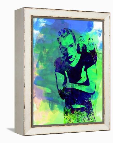 Trainspotting Watercolor 2-Anna Malkin-Framed Stretched Canvas