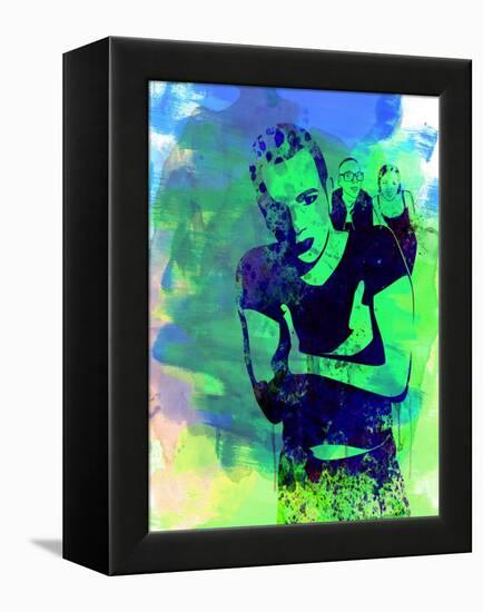 Trainspotting Watercolor 2-Anna Malkin-Framed Stretched Canvas