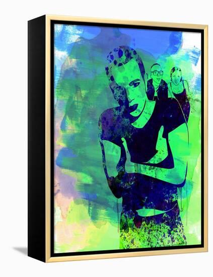 Trainspotting Watercolor 2-Anna Malkin-Framed Stretched Canvas