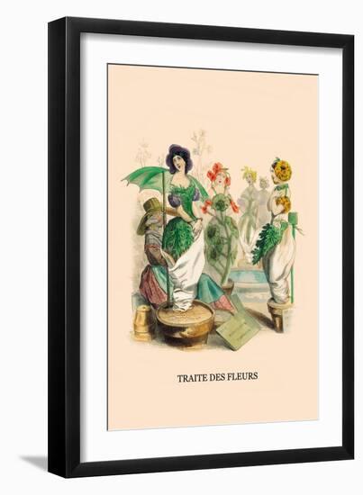 Traite des Fleurs-J.J. Grandville-Framed Art Print