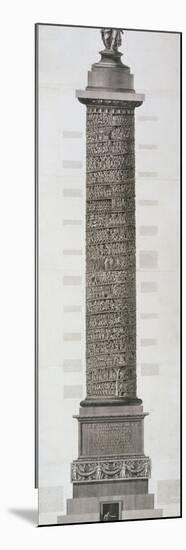 Trajan's Column-Giovanni Battista Piranesi-Mounted Giclee Print