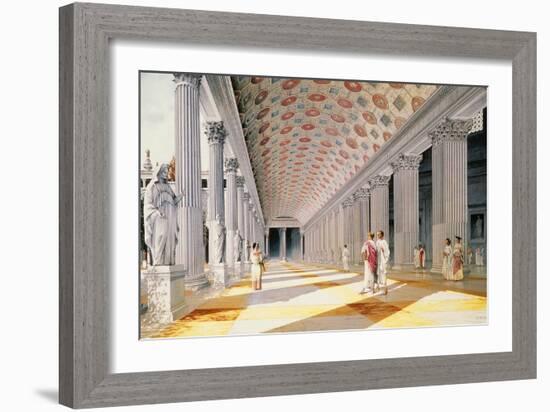 Trajan's Forum - Reconstruction of the Colonnade-Italian School-Framed Giclee Print