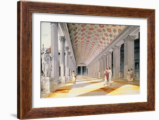 Trajan's Forum - Reconstruction of the Colonnade-Italian School-Framed Giclee Print