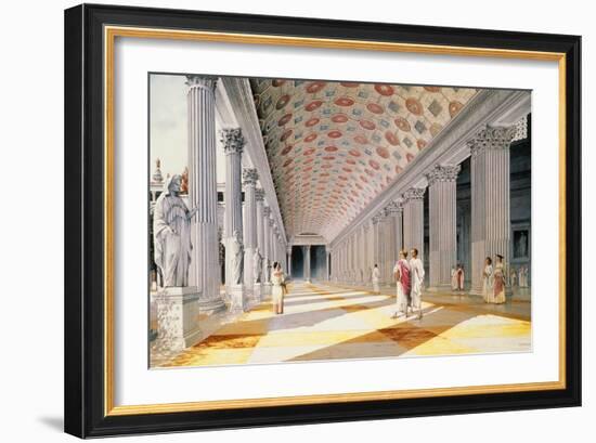 Trajan's Forum - Reconstruction of the Colonnade-Italian School-Framed Giclee Print