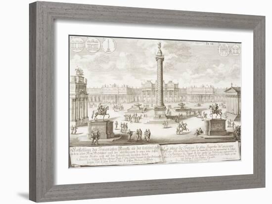 Trajan's Square Rome, from "Entwurf Einer Historischen Architektur"-Johann Bernhard Fischer Von Erlach-Framed Giclee Print