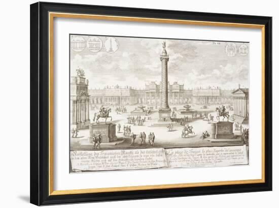 Trajan's Square Rome, from "Entwurf Einer Historischen Architektur"-Johann Bernhard Fischer Von Erlach-Framed Giclee Print