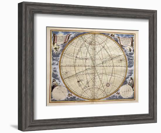 Trajectories of Planets and Stars as Seen from Earth-Andreas Cellarius-Framed Giclee Print