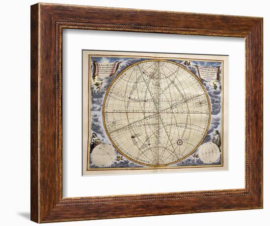 Trajectories of Planets and Stars as Seen from Earth-Andreas Cellarius-Framed Giclee Print