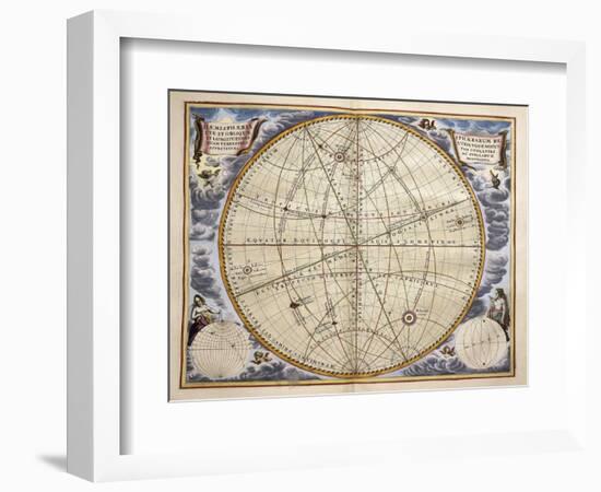 Trajectories of Planets and Stars as Seen from Earth-Andreas Cellarius-Framed Giclee Print