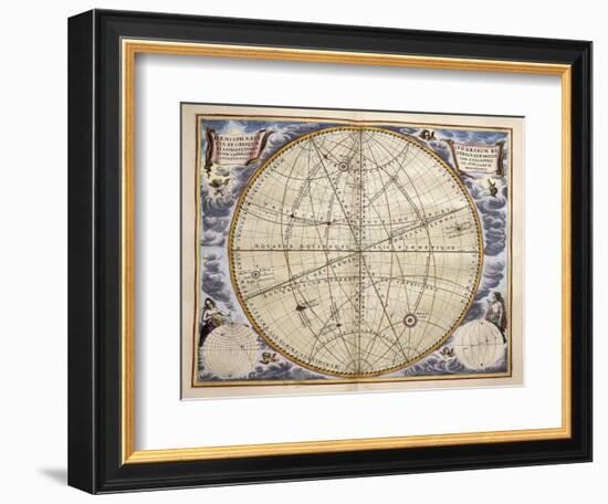 Trajectories of Planets and Stars as Seen from Earth-Andreas Cellarius-Framed Giclee Print