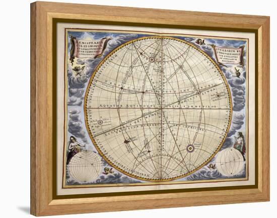 Trajectories of Planets and Stars as Seen from Earth-Andreas Cellarius-Framed Premier Image Canvas