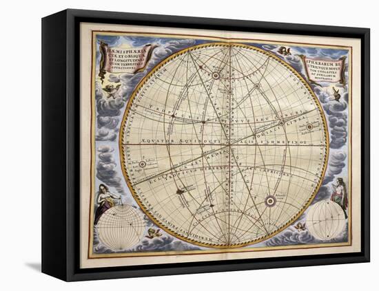 Trajectories of Planets and Stars as Seen from Earth-Andreas Cellarius-Framed Premier Image Canvas