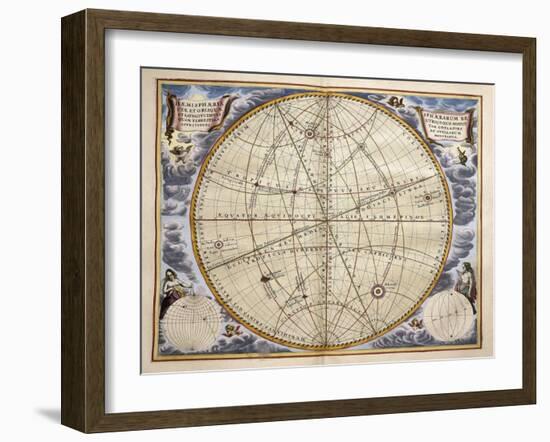 Trajectories of Planets and Stars as Seen from Earth-Andreas Cellarius-Framed Giclee Print