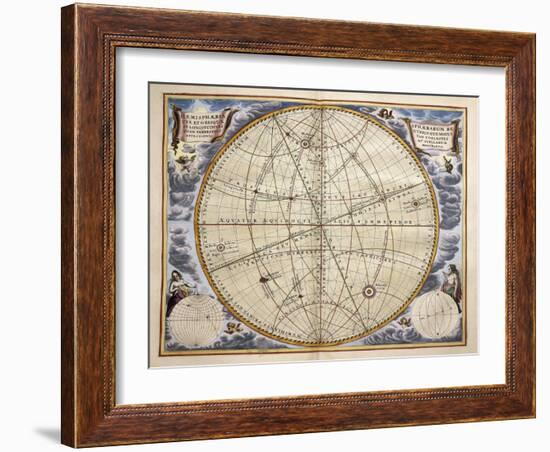 Trajectories of Planets and Stars as Seen from Earth-Andreas Cellarius-Framed Giclee Print