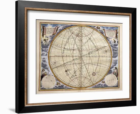 Trajectories of Planets and Stars as Seen from Earth-Andreas Cellarius-Framed Giclee Print