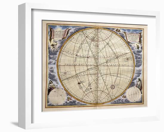 Trajectories of Planets and Stars as Seen from Earth-Andreas Cellarius-Framed Giclee Print