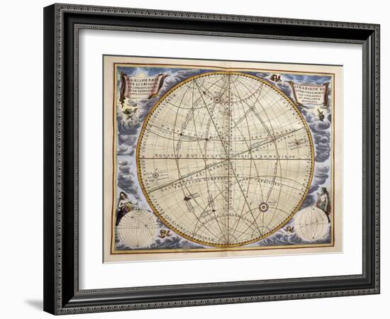 Trajectories of Planets and Stars as Seen from Earth-Andreas Cellarius-Framed Giclee Print