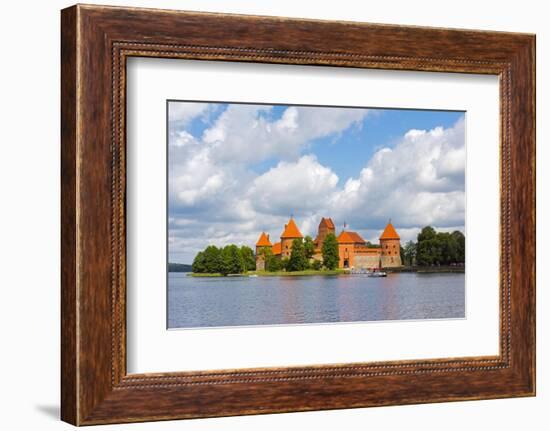 Trakai Island Castle on Lake Galve, Lithuania-Keren Su-Framed Photographic Print