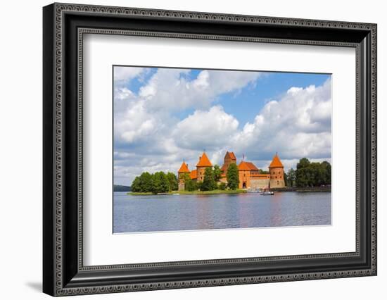 Trakai Island Castle on Lake Galve, Lithuania-Keren Su-Framed Photographic Print
