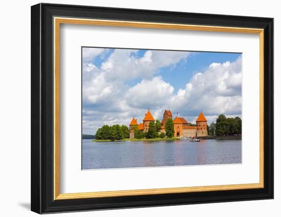 Trakai Island Castle on Lake Galve, Lithuania-Keren Su-Framed Photographic Print