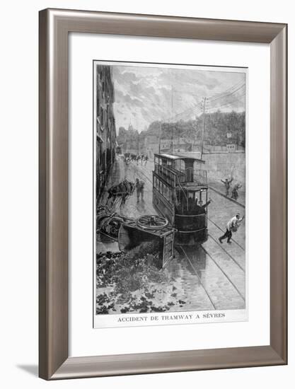 Tram Accident, Sevres, Paris, 1897-F Meaulle-Framed Giclee Print