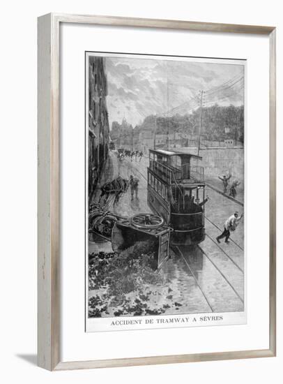 Tram Accident, Sevres, Paris, 1897-F Meaulle-Framed Giclee Print