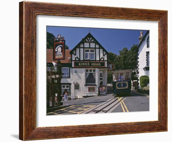 Tram Arriving at Victoria Station in Llandudno, Llandudno-Nigel Blythe-Framed Photographic Print