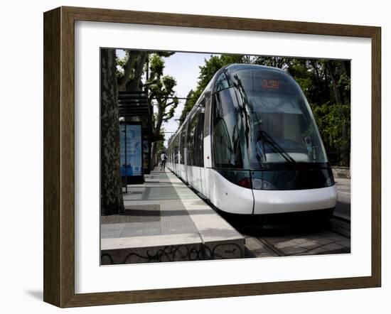 Tram at Tram Station, Strasbourg, Alsace, France, Europe-Richardson Peter-Framed Photographic Print